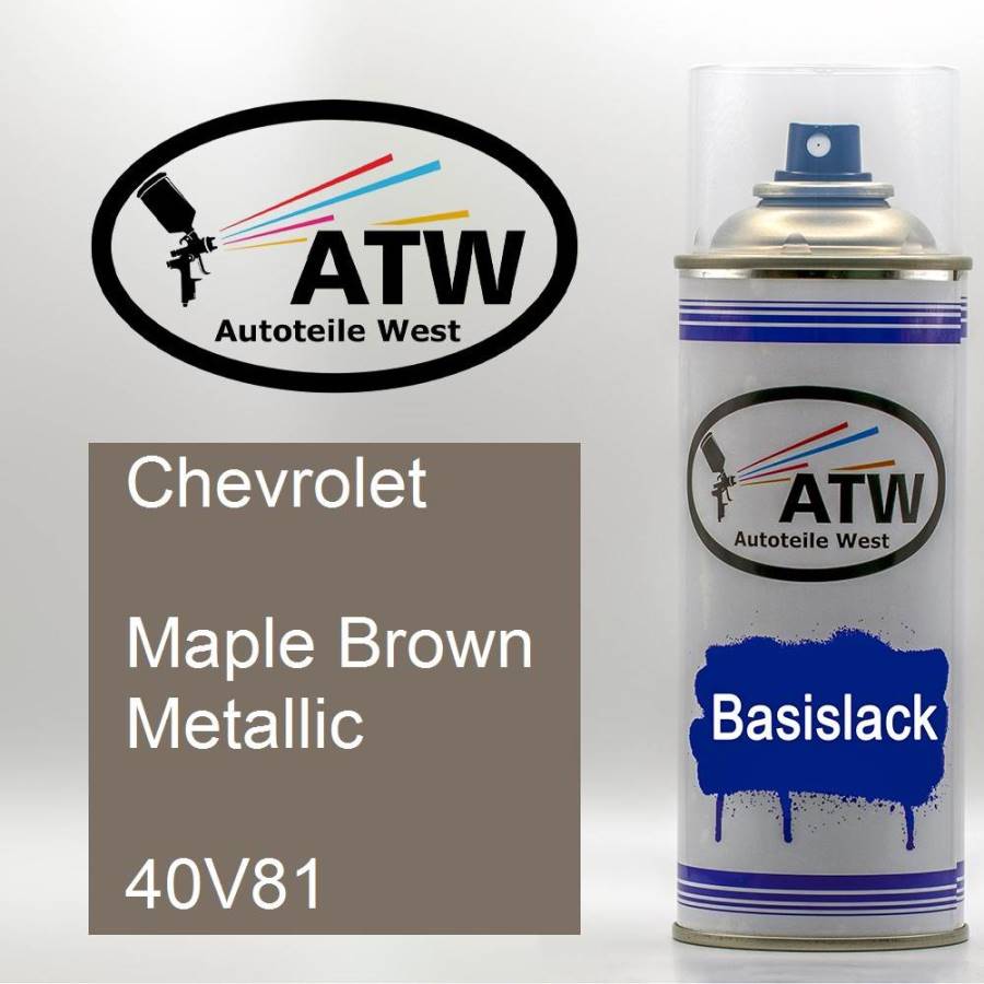 Chevrolet, Maple Brown Metallic, 40V81: 400ml Sprühdose, von ATW Autoteile West.